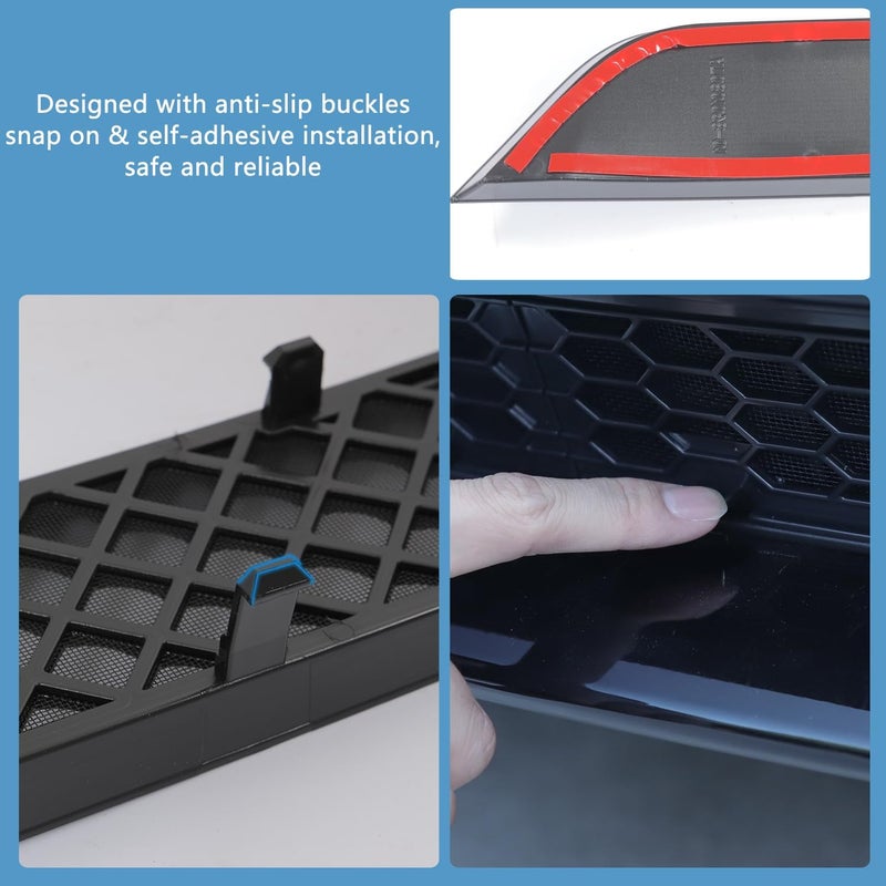 Arcoche Front Grill Mesh Inserts for Refreshed Tesla Model 3 Highland 2024 2025 accessories Air Inlet Vent Grille Cover Replacement (Not applicable to those produced after October 25) - Image 3